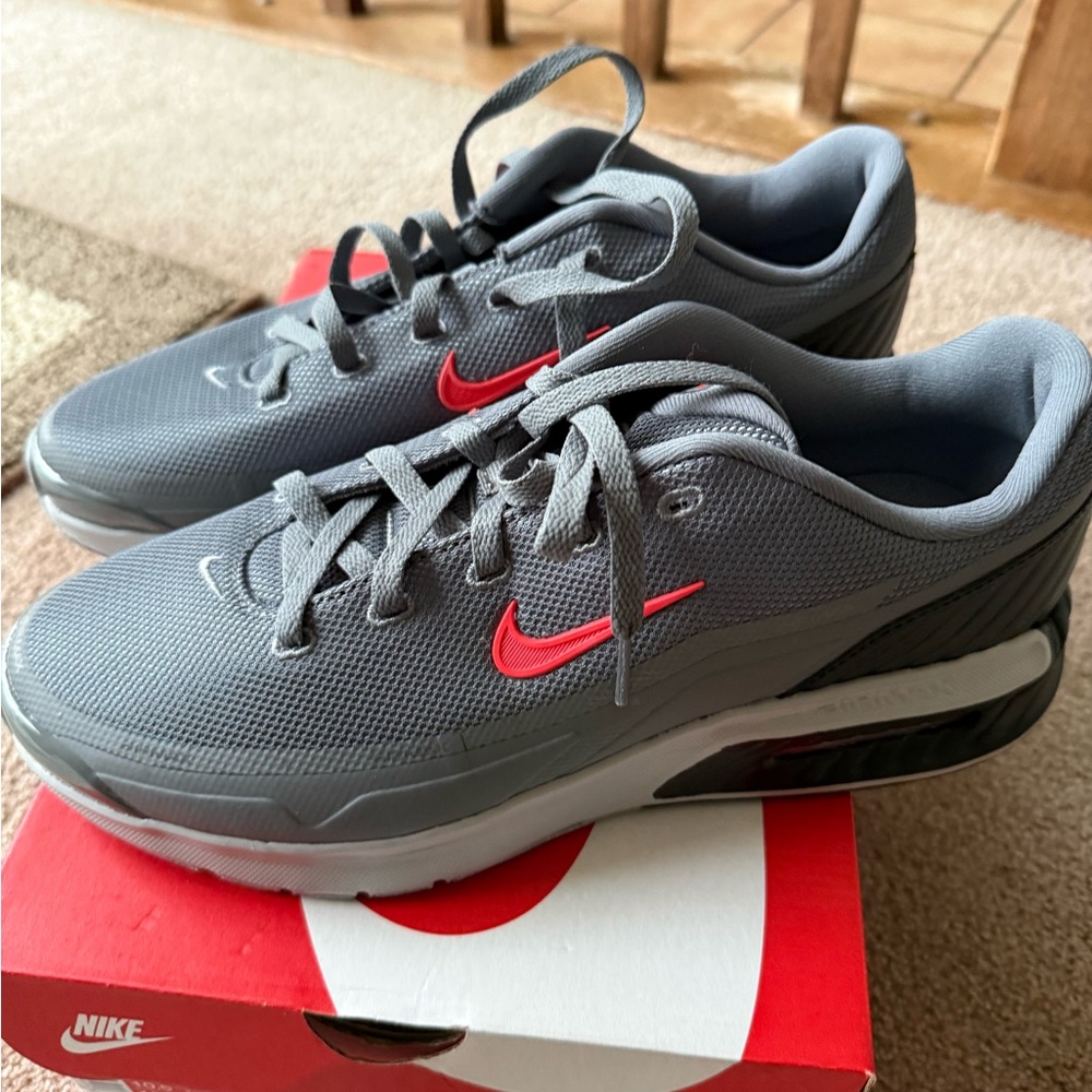 Nike air max BIA Men's smoke  Gray and bright crimson  Sneakers